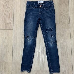 Abercrombie Kids Dark Blue Distressed Skinny Jean